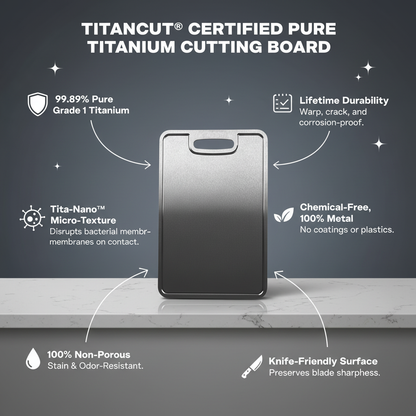 TitanCut® Certified Pure Titanium Cutting Board