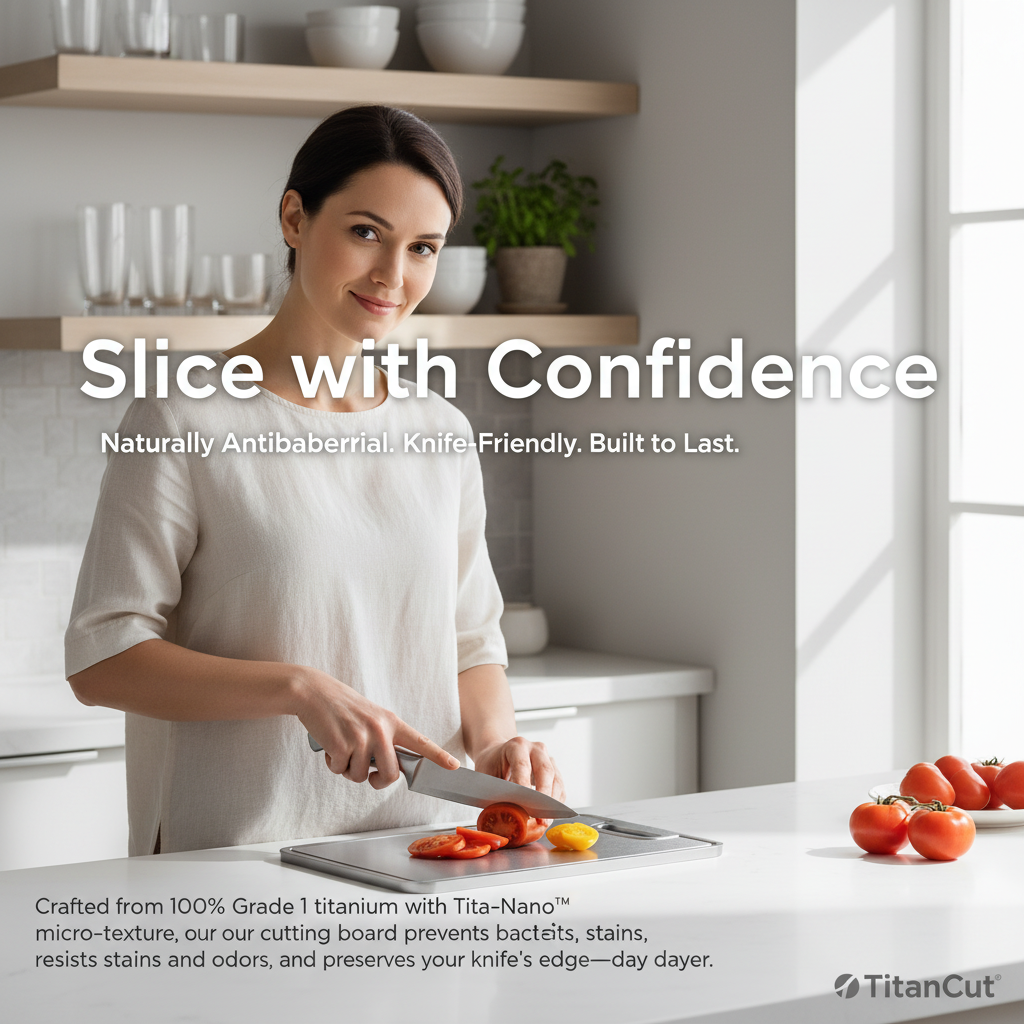 TitanCut® Certified Pure Titanium Cutting Board